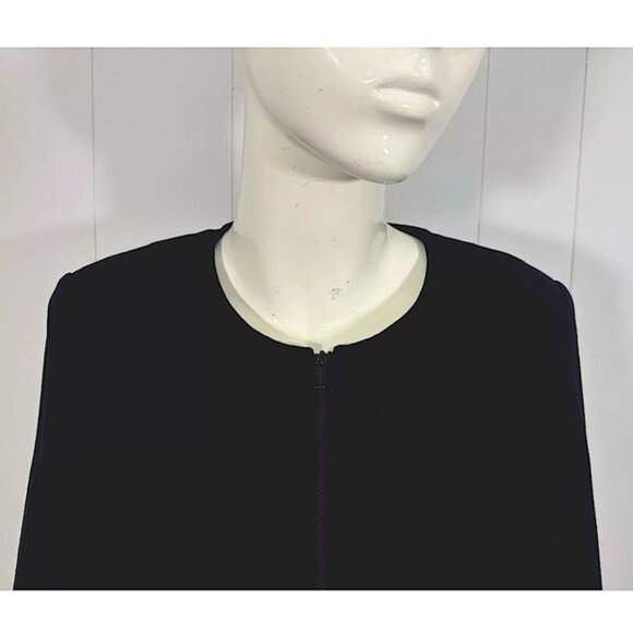 Calvin Klein Invisible Fit Solutions Blazer Jacket Womens Size 4 Black Full Zip - Picture 3 of 10
